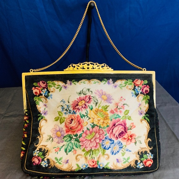 Vintage 1930s JB & CO Handmade Petit Point handbag - Picture 1 of 5